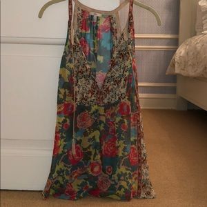 Joie Sheer Floral Blouse Tank